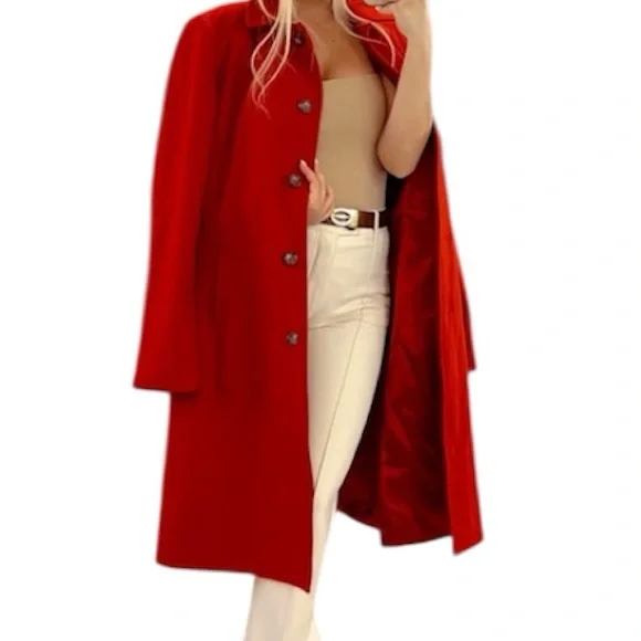 Banana Republic Red Coat (NWOT) - Picture 1 of 7